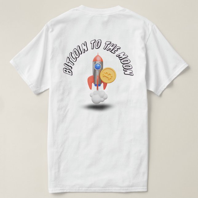 Bitcoin Rocket T - Shirt (Design Rückseite)