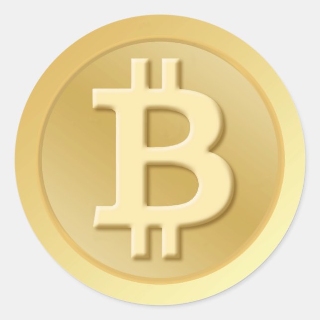Bitcoin Runder Aufkleber (Vorderseite)
