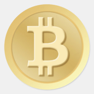 Bitcoin Runder Aufkleber