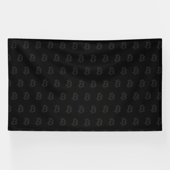 Bitcoin Schwarz Banner (Horizontal)