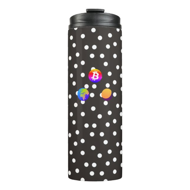 Bitcoin Sonnensystem Thermosbecher (Vorderseite)