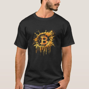 Bitcoin Splash Btc Coin Crypto Vintag Cryptocurre T-Shirt