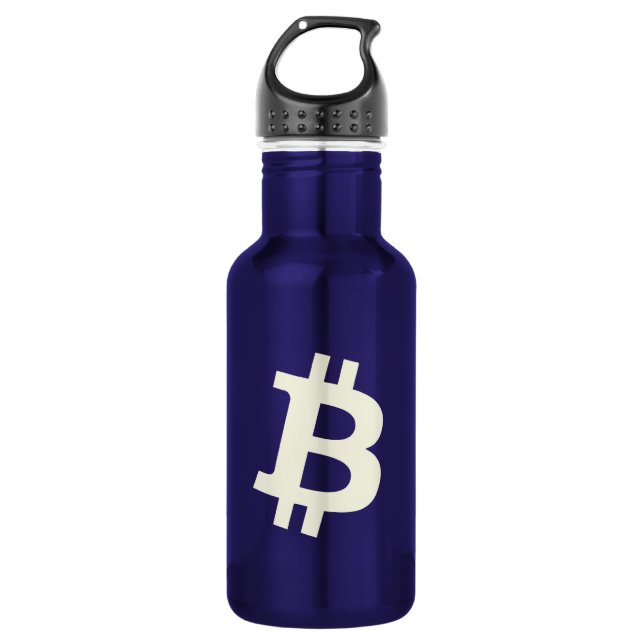 Bitcoin Standard ₿ (Blue) Edelstahlflasche (Vorderseite)