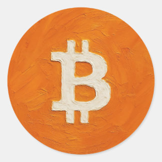 Bitcoin Standard (Oil, Style: 1) Runder Aufkleber