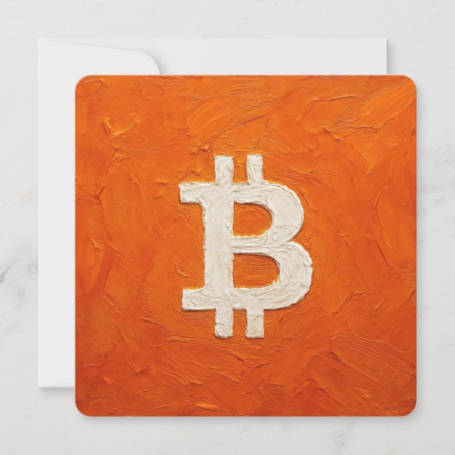 Bitcoin Standard (Oil, Style: 2) Feiertagskarte (Vorderseite)