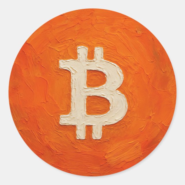 Bitcoin Standard (Oil, Style: 3) Runder Aufkleber (Vorderseite)