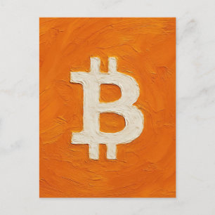 Bitcoin-Standard (Öl, Stil: 1) Postkarte