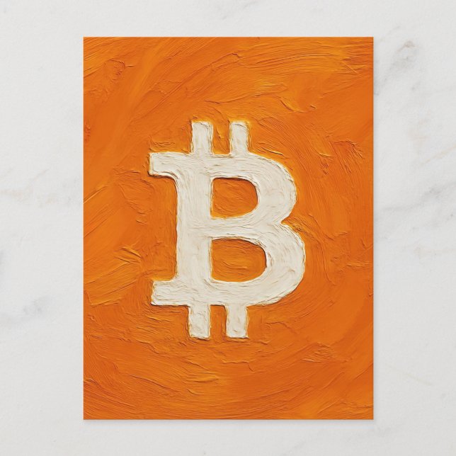 Bitcoin-Standard (Öl, Stil: 1) Postkarte (Vorderseite)