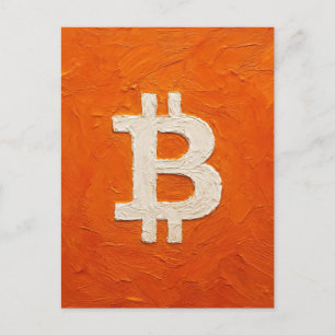 Bitcoin-Standard (Öl, Stil: 2) Postkarte