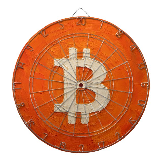 Bitcoin-Standard (Öl, Stil: 3) Dartscheibe (vorne)