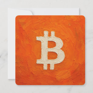 Bitcoin-Standard (Öl, Stil: 3) Feiertagskarte