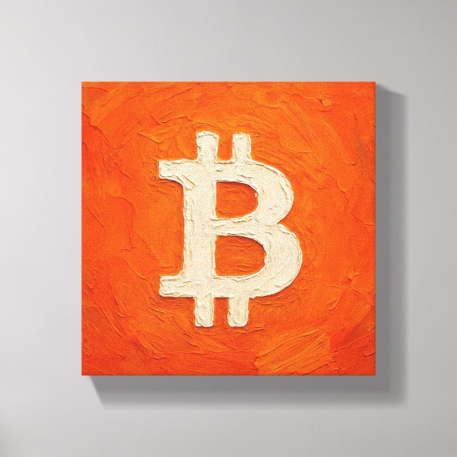 Bitcoin-Standard (Öl, Stil: 3) Leinwanddruck (Vorderseite)
