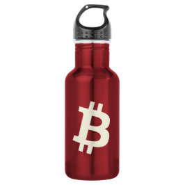 Bitcoin-Standard ₿ (Rot) Edelstahlflasche