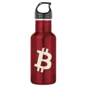 Bitcoin-Standard ₿ (Rot) Edelstahlflasche