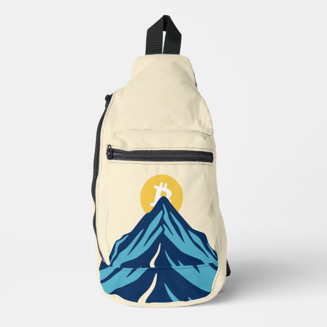 Bitcoin steigend crossbody bag (Vorderseite)