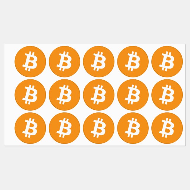 Bitcoin Stickers Etiketten (Blatt)