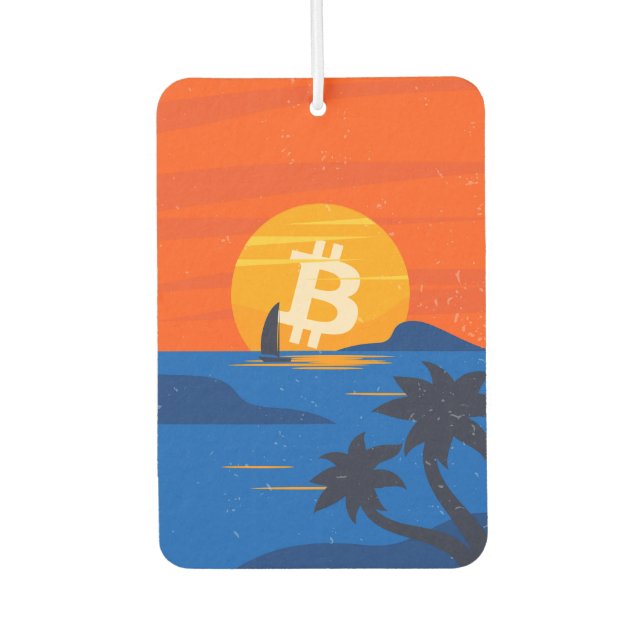 Bitcoin-Strand Autolufterfrischer (Vorderseite)