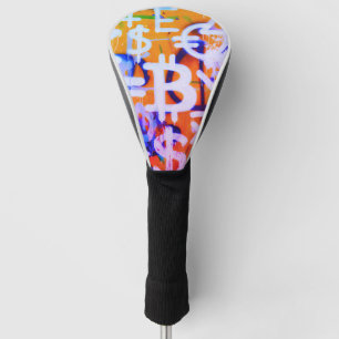 Bitcoin-Straßenkunst (Orange Malerei Nr. 2) Golf Headcover