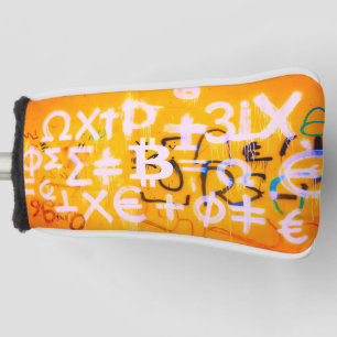 Bitcoin-Straßenkunst (Orange Malerei Nr. 5) Golf Headcover