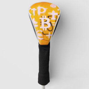 Bitcoin-Straßenkunst (Orange Malerei Nr. 5) Golf Headcover