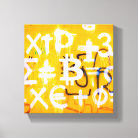 Bitcoin-Straßenkunst (Orange Malerei Nr. 5)