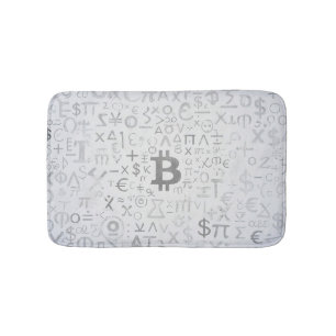Bitcoin-Straßenkunst (Weiße Malerei Nr. 8) Badematte