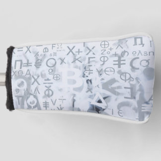 Bitcoin Street Art (Weißes Gemälde Nr. 5) Golf Headcover