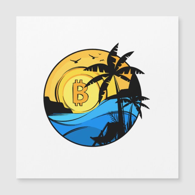 Bitcoin Summer - Kryptomünze Magnetkarte (Vorderseite)