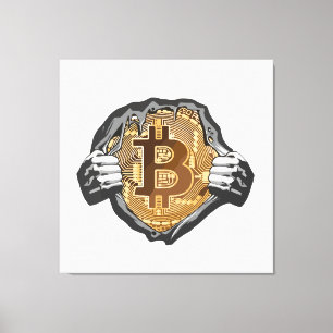 Bitcoin Super Hero Leinwanddruck