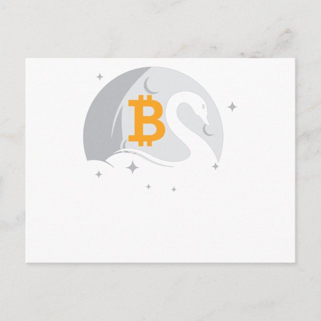 Bitcoin Swan Postkarte (Vorderseite)