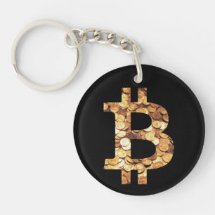 Bitcoin-Symbol Schlüsselanhänger