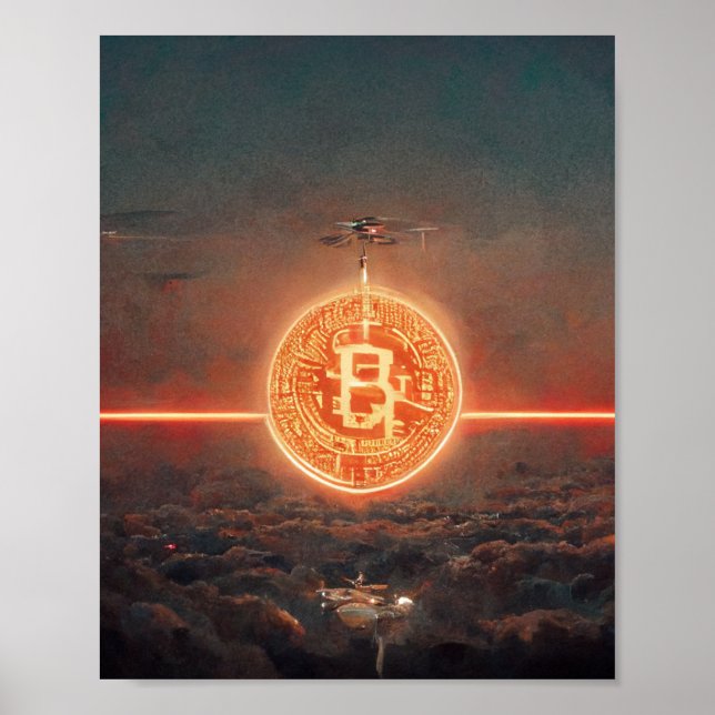 Bitcoin Tapete Poster (Vorne)