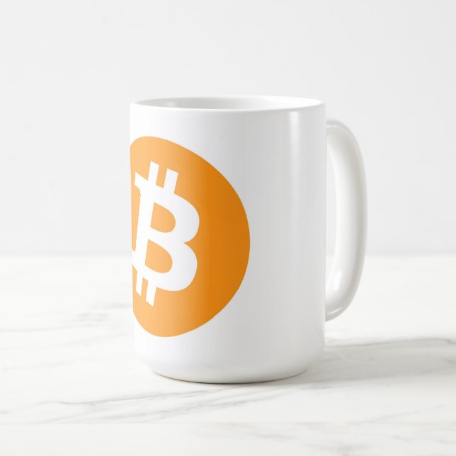 Bitcoin-Tasse Kaffeetasse (VorderseiteRechts)