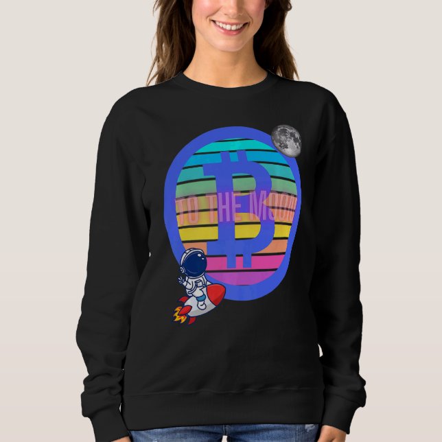 Bitcoin tauscht Btc Blockchain gegen den Mondkrypt Sweatshirt (Vorderseite)