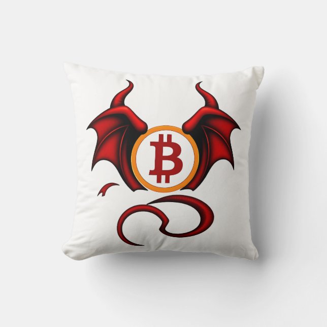 Bitcoin Teufel Kissen (Vorderseite)