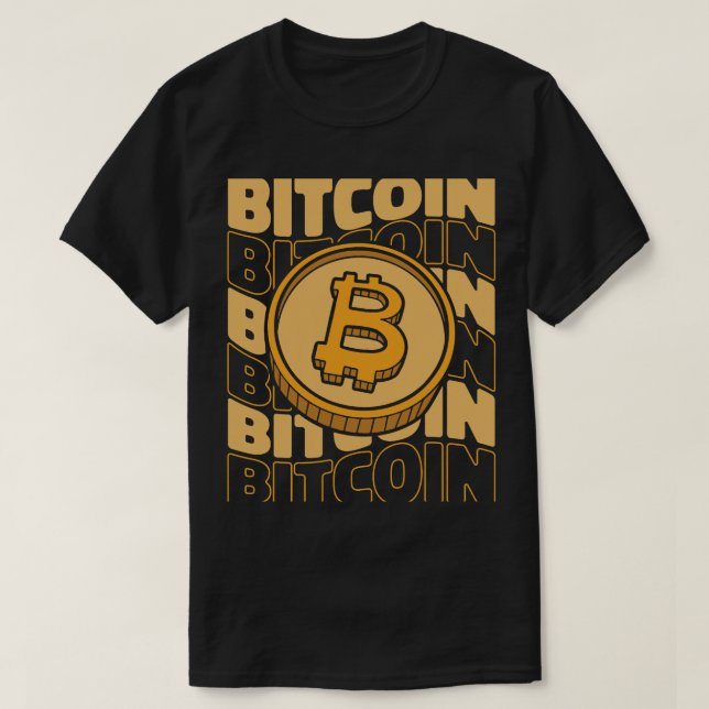 Bitcoin Text Blockchains Krypto Cryptowährung Bit T-Shirt (Design vorne)