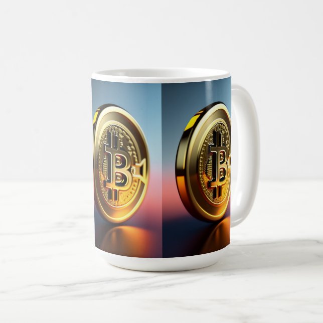 Bitcoin Themed Drinks Tasse (VorderseiteRechts)