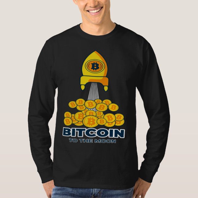 Bitcoin To the Moon & Back Bitcoin Cryptocurrency  T-Shirt (Vorderseite)