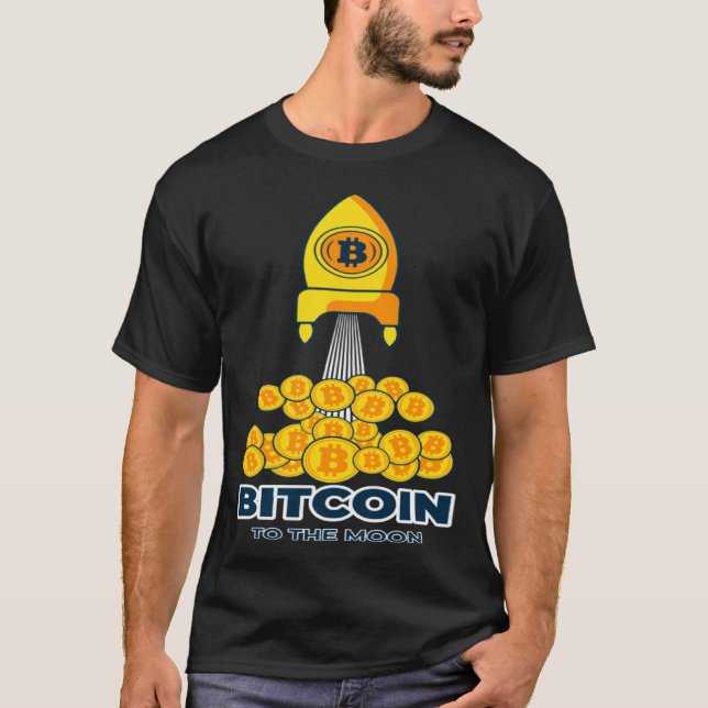 Bitcoin To the Moon & Back Bitcoin Cryptocurrency  T-Shirt (Vorderseite)