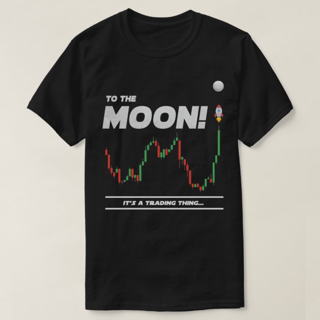 Bitcoin Trading To the Moon Crypto T-Shirt (Design vorne)