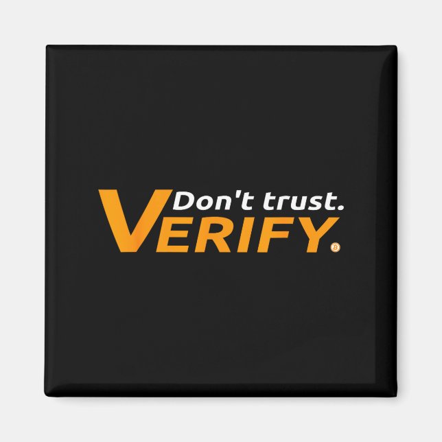 Bitcoin und Krypto als Geldzahlung - Vertrauen Sie Magnet (Vorne)