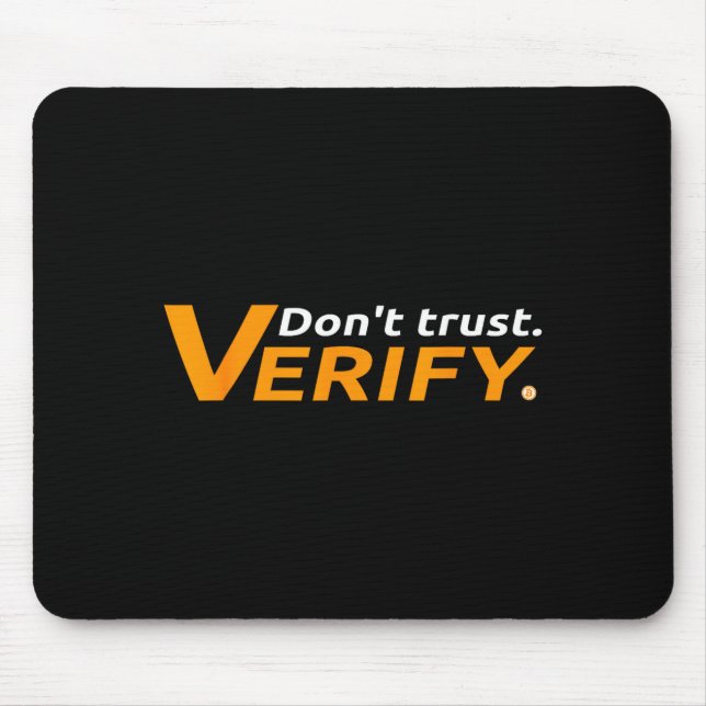 Bitcoin und Krypto als Geldzahlung - Vertrauen Sie Mousepad (Vorne)
