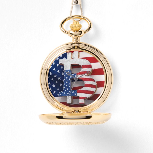 Bitcoin USA Armbanduhr (Vorderseite)
