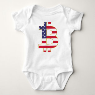 Bitcoin USA Flag - Btc Crypto Baby Strampler