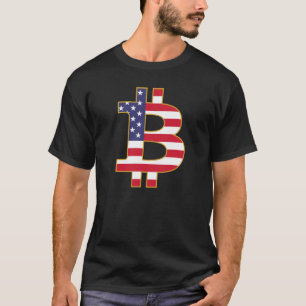 Bitcoin USA Flag - Btc Crypto T-Shirt