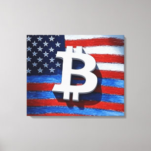 Bitcoin USA Leinwanddruck