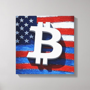 Bitcoin USA Leinwanddruck