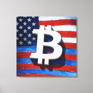 Bitcoin USA Leinwanddruck