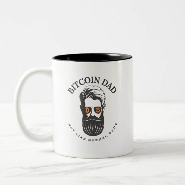 Bitcoin-Vater Zweifarbige Tasse (Links)