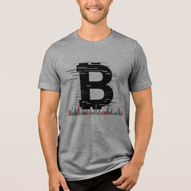 Bitcoin Volatility Candlestick Chart Crypto Tradin Tri-Blend Shirt (Vorderseite)